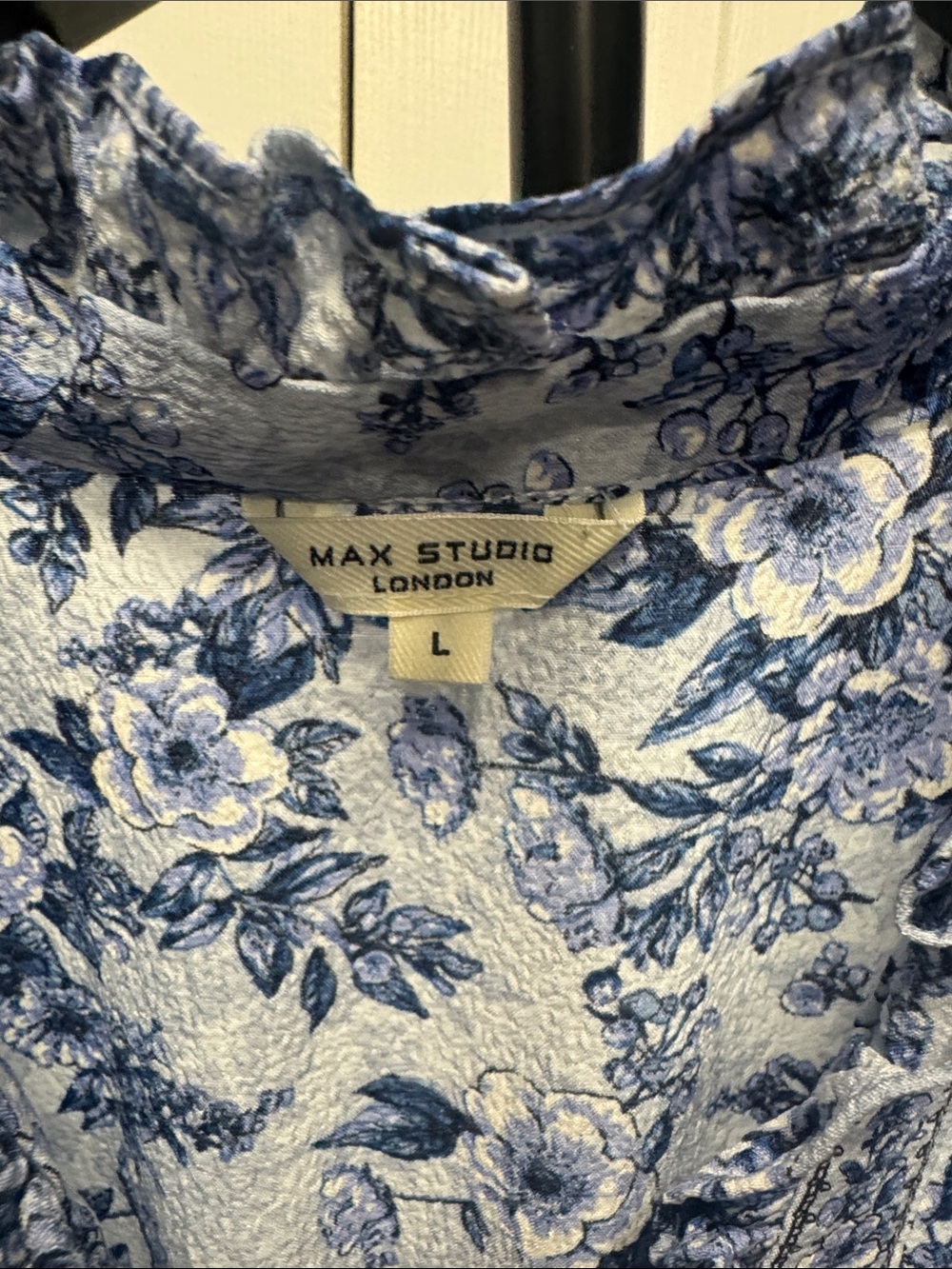 Max Studio Blue Floral Tiered Maxi Dress - Picture 2 of 4